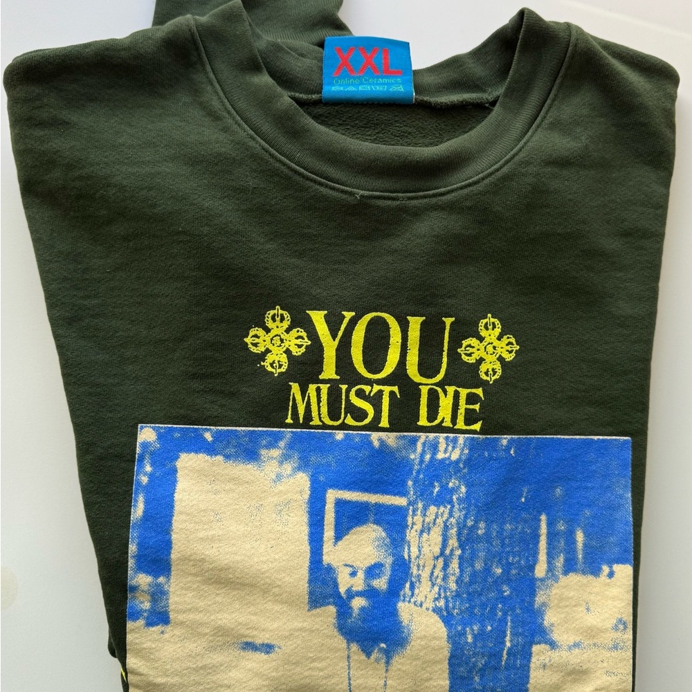 Online Ceramics XXL Ram Dass heavy long sleeve crewneck sweatshirt front/back